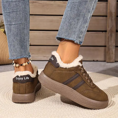 Damskie grube, wygodne, ciepłe, codzienne buty bawełniane z podszewką z polaru