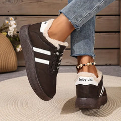 Damskie grube, wygodne, ciepłe, codzienne buty bawełniane z podszewką z polaru