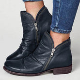 Damskie botki ortopedyczne z podwójnym zamkiem błyskawicznym