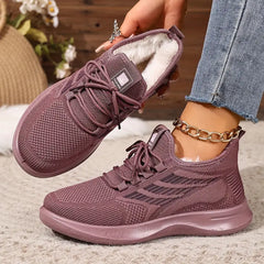Damskie, codzienne, ciepłe, sportowe buty z miękką podeszwą
