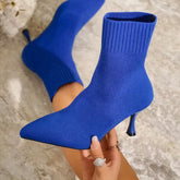 Eleganckie, wsuwane botki damskie na obcasie typu stiletto