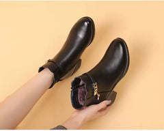 Damskie ortopedyczne buty do kostki na platformie i antypoślizgowe