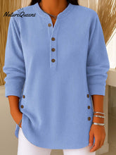 Damski sweter z dzianiny w jednolitym kolorze, luźny, z długim rękawem