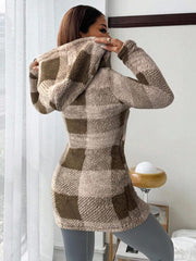 Damska bawełniana kurtka z kapturem i zamkiem błyskawicznym