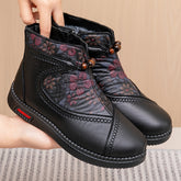 Damskie zimowe buty w kwiaty w stylu vintage – ciepłe, antypoślizgowe i wygodne