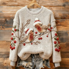 Damski sweter świąteczny Two Robins Art Cozy Plusz