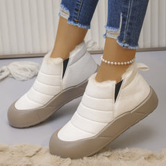 Damskie wodoodporne, bawełniane, zimowe buty z miękką podeszwą