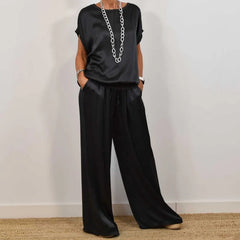 💕Damski swobodny luźny jednolity kolor garnituru