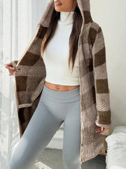 Damska bawełniana kurtka z kapturem i zamkiem błyskawicznym