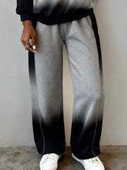 Damski zestaw casualowy w kontrastowych kolorach z gradientem