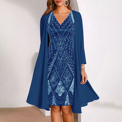 ✨Neveau Style 2025👗robe Mousseline z cyfrowym wydrukiem 3D