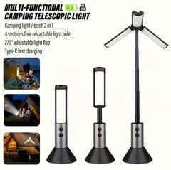 4-biegowa, chowana lampa kempingowa LED