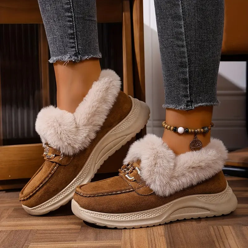 Damskie zimowe buty śniegowe zwiększające wzrost