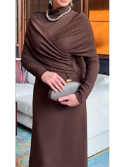 Dwuczęściowa sukienka damska z bawełny o dopasowanym kroju