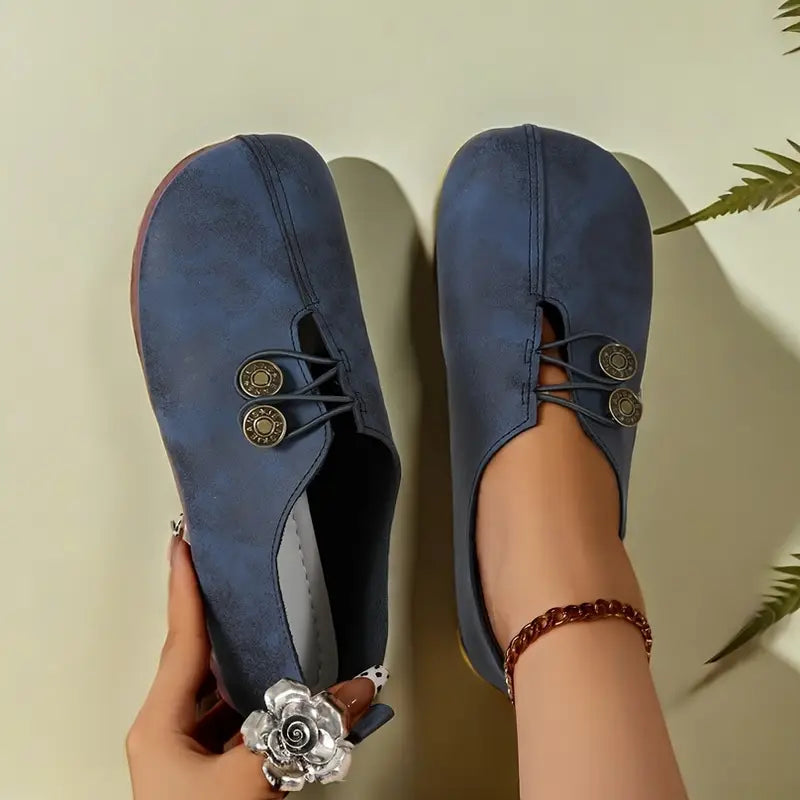 💖Ostatnia promocja dnia - 50% zniżki - Damskie skórzane buty z miękką podeszwą i antypoślizgową pod