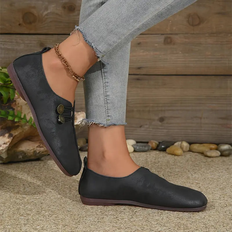 💖Ostatnia promocja dnia - 50% zniżki - Damskie skórzane buty z miękką podeszwą i antypoślizgową pod