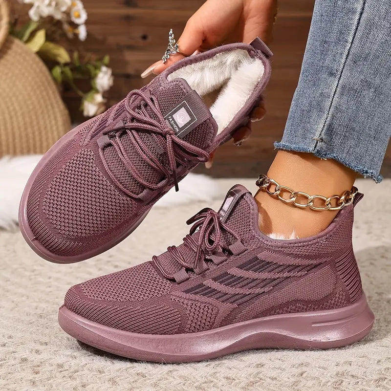 Damskie, codzienne, ciepłe, sportowe buty z miękką podeszwą