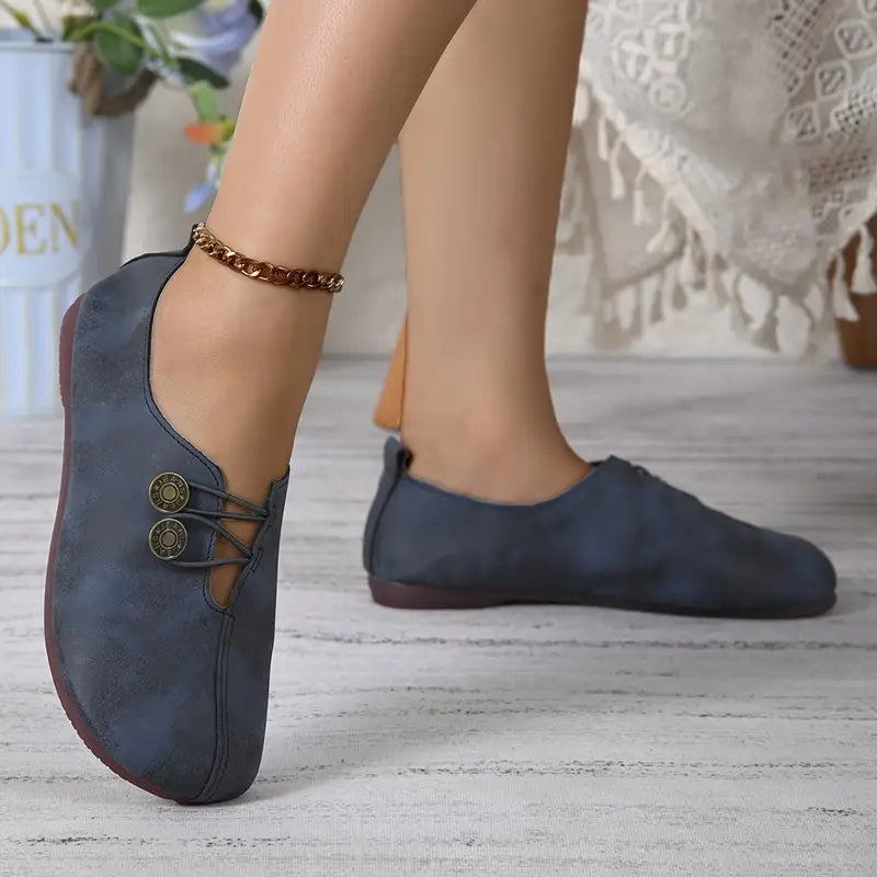 💖Ostatnia promocja dnia - 50% zniżki - Damskie skórzane buty z miękką podeszwą i antypoślizgową pod