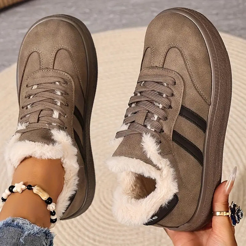 Damskie grube, wygodne, ciepłe, codzienne buty bawełniane z podszewką z polaru