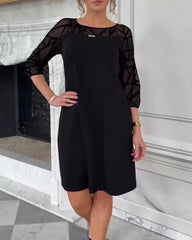 Elegancka sukienka z okrągłym dekoltem