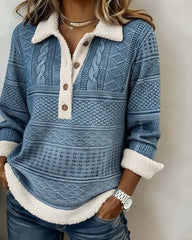 Bluza z kapturem Kragen Patchwork Mode Casual