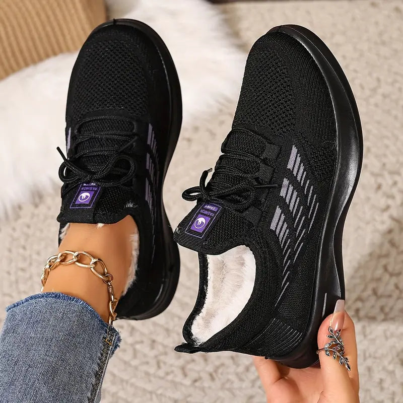 Damskie, codzienne, ciepłe, sportowe buty z miękką podeszwą