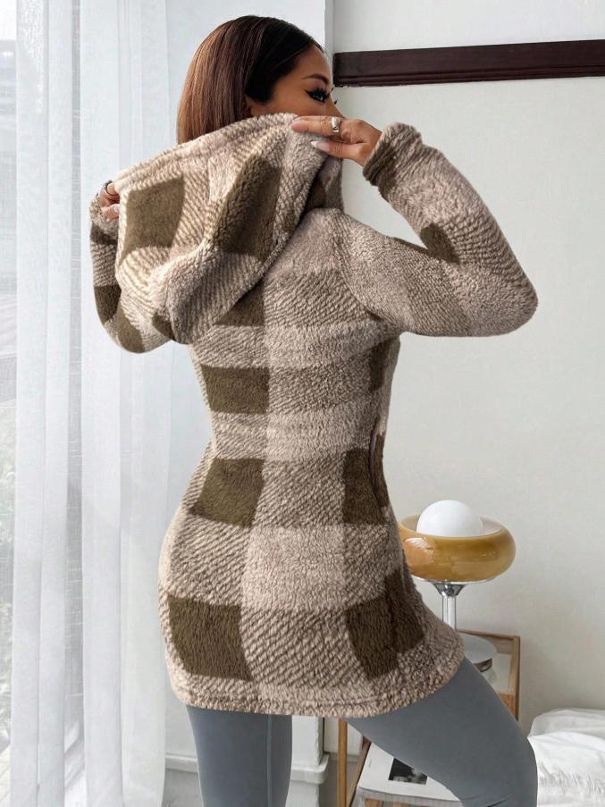 Damska bawełniana kurtka z kapturem i zamkiem błyskawicznym