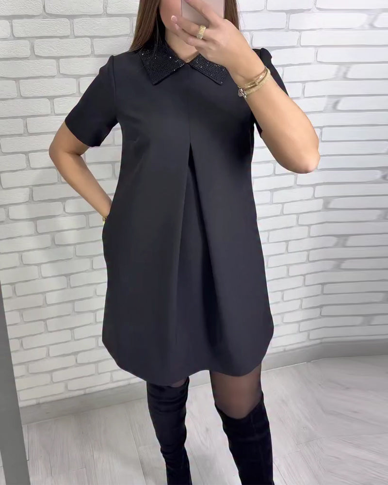 Elegancka sukienka damska ze stójką