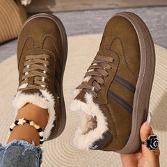 Damskie grube, wygodne, ciepłe, codzienne buty bawełniane z podszewką z polaru