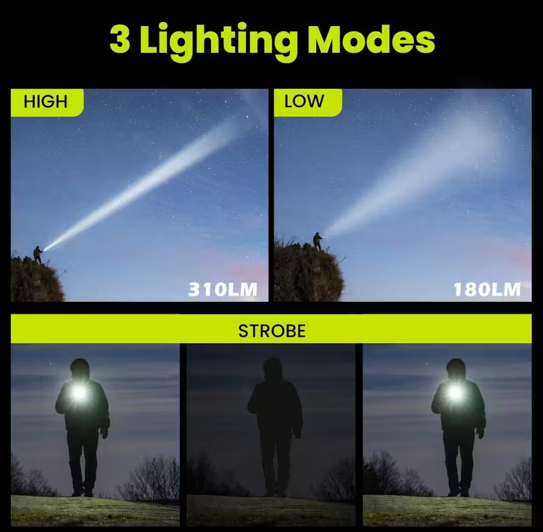 4-biegowa, chowana lampa kempingowa LED