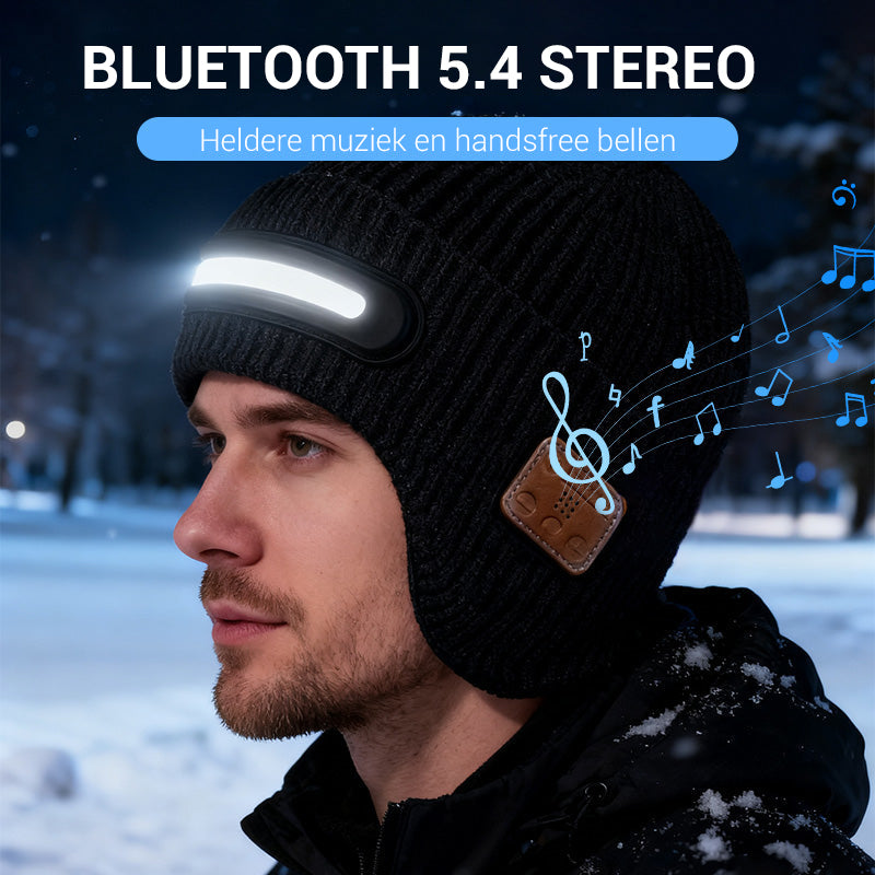 Czapka świecąca Bluetooth z możliwością ładowania