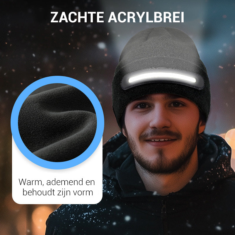 Czapka świecąca Bluetooth z możliwością ładowania