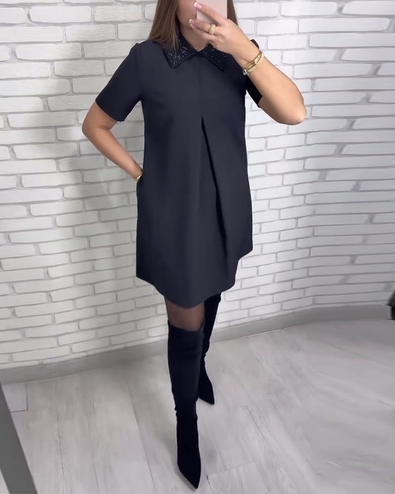 Elegancka sukienka damska ze stójką