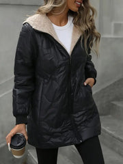 Damskie kurtki bawełniane z kapturem na co dzień