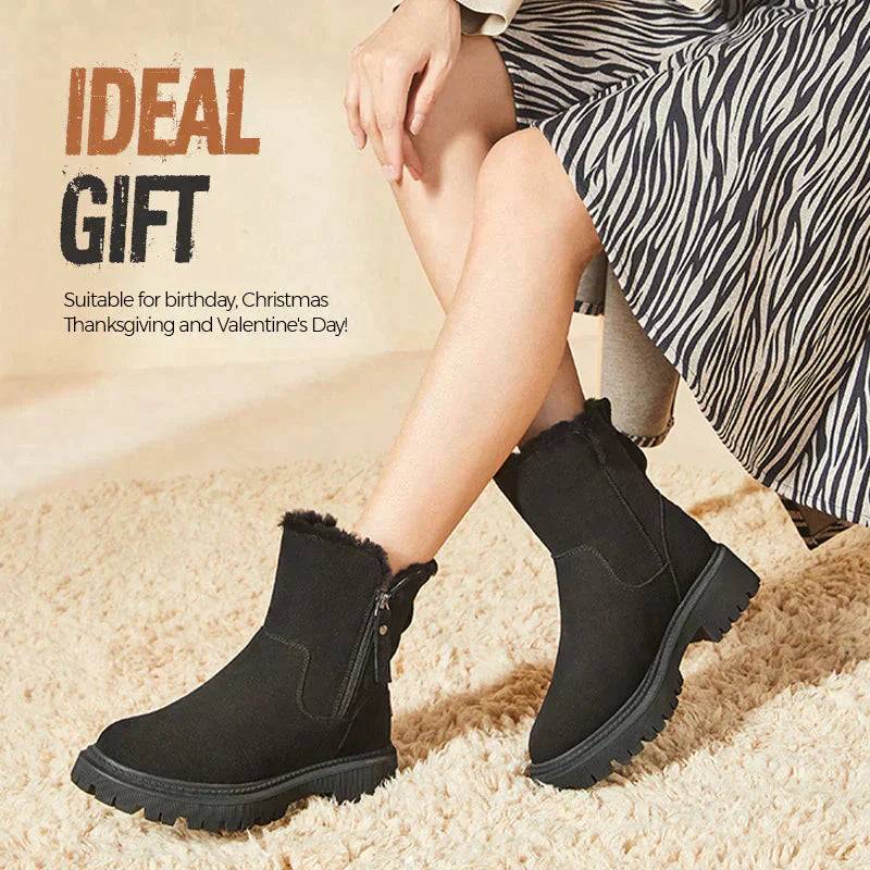 Damskie buty zimowe z ciepłą polarową podszewką