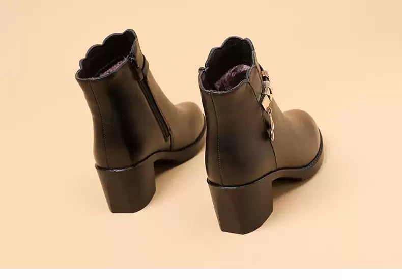 Damskie ortopedyczne buty do kostki na platformie i antypoślizgowe