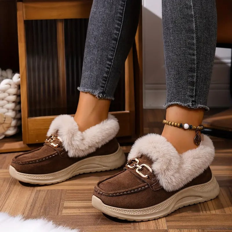 Damskie zimowe buty śniegowe zwiększające wzrost