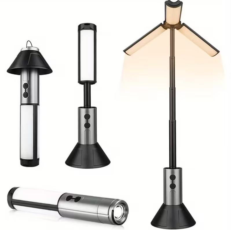 4-biegowa, chowana lampa kempingowa LED