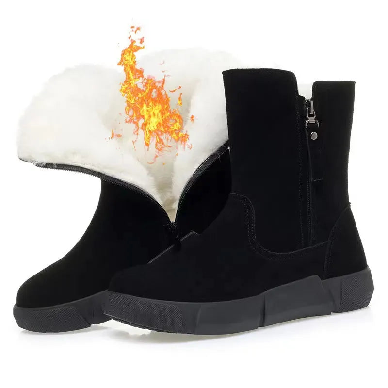 Damskie ortopedyczne, wodoodporne, śnieżne buty do połowy łydki