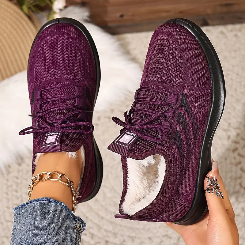 Damskie, codzienne, ciepłe, sportowe buty z miękką podeszwą