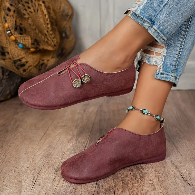💖Ostatnia promocja dnia - 50% zniżki - Damskie skórzane buty z miękką podeszwą i antypoślizgową pod