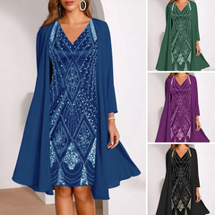 ✨Neveau Style 2025👗robe Mousseline z cyfrowym wydrukiem 3D