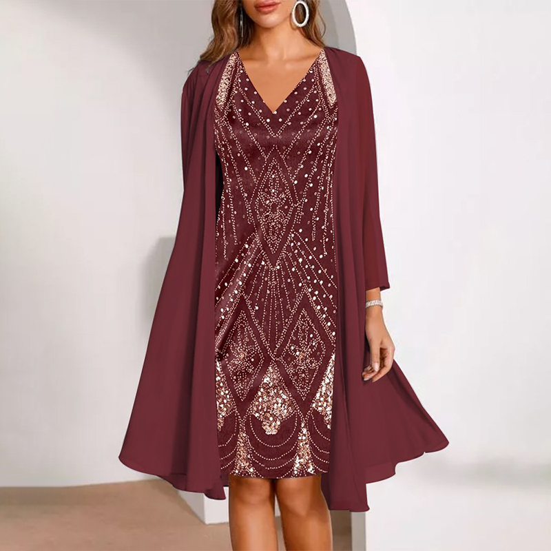 ✨Neveau Style 2025👗robe Mousseline z cyfrowym wydrukiem 3D