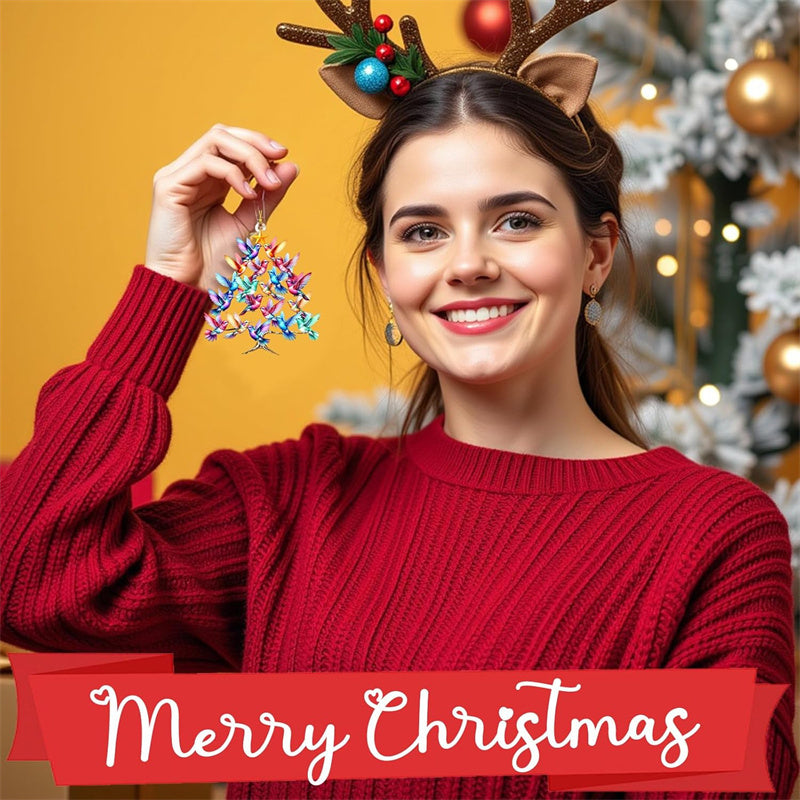 Akrylowa ozdoba świąteczna w kształcie kolibra