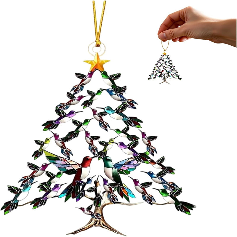 Akrylowa ozdoba świąteczna w kształcie kolibra